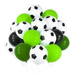 ASTARON 26 Pcs Football Balloons for Football Party Decorations, White&Black Football Birthday Balloons for Kids Football Birthday Decorations