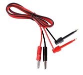 e4u Quality Standard 4mm Banana Plug To 57mm Test Hook Clip Red Black Test Probes Pair - 0.5 MTR