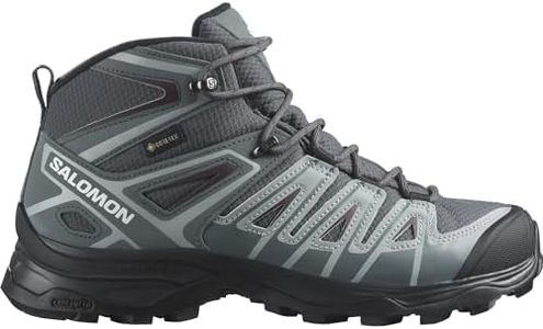 Salomon X Ultra Pioneer Mid Gore-Tex Waterproof Women's Outdoor Shoes, All weather, Secure foothold, and Stable & cushioned, Ebony, 6