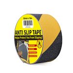 TAPEBEAR Anti Slip Tape Black And Yellow, Hazard Safety Tape, Non Slip Caution Tape Roll, Nonslip Warning Floor Tape For Indoor Outdoor Steps Stairs, Strong Grip, 2inch X 60feet(50mmx18m)