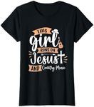 This Girl runs on Jesus and Country Music Christian Girls T-Shirt