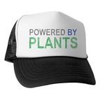 CafePress Powered by Plants Trucker Hat, Classic Baseball Hat, Unique Trucker Cap