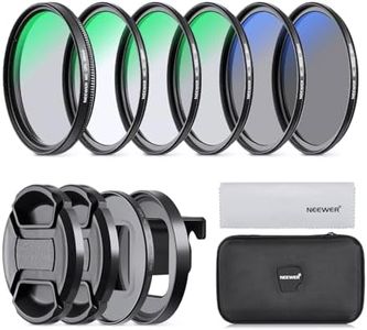 NEEWER 58mm Lens Filter Kit Compatible with GoPro Hero 8 7 6 5, Neutral Density Polarizer Filter Set, 4 ND Filters (ND4/ND8/ND16/ND32), CPL Filter, UV Filter, 2 Lens Caps&2 Adapter Rings