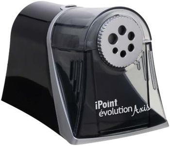 Westcott E-15509 00 iPoint Axis Electric Sharpener with Automatic Sharpener, 6 Different Openings, Grey/Black