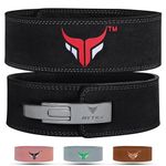 Mytra Fusion Weight Lifting Belt for Men and Women Gym Belt 10MM Thick and 4" wide 100% Genuine Leather Lifting Belt for Weightlifting, Powerlifting, Gym, Training and Bodybuilding (Black, Medium)