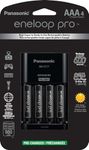 Panasonic K-KJ17K3A4BA Advanced Battery Charger Pack with 4 AAA Eneloop Pro High Capacity Ni-MH Rechargeable Batteries