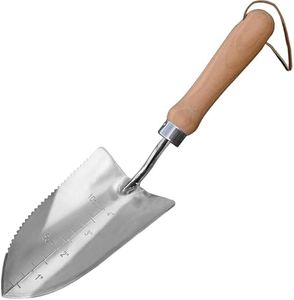 GREBSTK Gardening Shovels Stainless Steel Transplanter Garden Trowel Depth Marker Measurements Shovel Weeding Tool