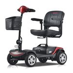 Metro Mobility Compact Mobility Scooters for Adults - 265 lbs Max Weight - 18 in Width Seat - Electric Powered - 4 Wheel - Red