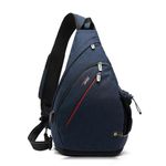 TUDEQU Sling Bag Men Crossbody,8 Pockets Sling Backpack Men Large,19L Mens Sling Bag Crossbody Bags for Men,Shoulder Bag Men