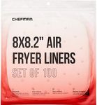 Chefman Disposable Air Fryer Liners, Heat-Resistant Parchment Paper For Baskets, 100 Pack, 8x 8” Square