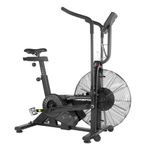 leikefitness Fan Exercise Bike Upright AirBike Indoor Cycling Stationary Bicycle with Unlimited Air Resistance System,Heart Rate Compatibility and Tablet Holder for Home Cardio Workout (Black)