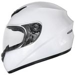 Zorax ZOR-819 White L (59-60cm) Full Face Motorbike Helmet Motorcycle Helmet - ECE 2206 Approved