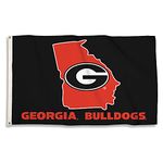 BSI PRODUCTS, INC. - Georgia Bulldogs 3’x5’ Flag with Heavy-Duty Brass Grommets - UGA Football, Basketball & Baseball Pride - High Durability - Designed for Indoor or Outdoor Use - Great Gift Idea