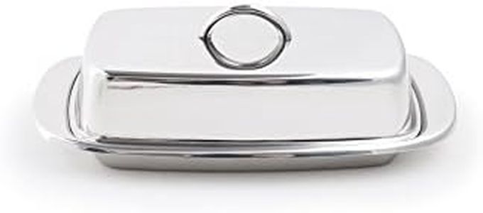 Fox Run 6510 Butter Dish with Lid, Stainless Steel