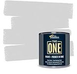 THE ONE Paint & Primer: Most Durable Multi Surface Paint, Cabinets, Front Door, Bathroom, Kitchen, Tile Paint Quick Drying Paint for Interior/Exterior (Light Grey Satin, 250ml.)