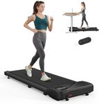 THERUN Walking Pad Treadmill, Under Desk Treadmill for Home Office, Portable Walking Treadmill with Remote and LED Display, Walking Jogging Machine with 2.5HP Powerful motor & 265 LBS Weight Capacity