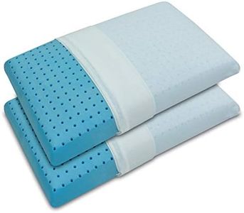 Baldiflex, Coppia di Cuscini in Memory Foam Modello Saponetta Premium Fresh, Guanciale Memory con Fori di Traspirazione, Contro Dolore Collo e cervicale, Ortopedico, rinfrescante