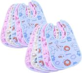 First Trend Waterproof and Quick Dry Baby Bibs Multicolor (Pack of 10)