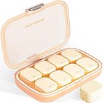 Cannagenix Mini Pocket Pills Holder Box Portable Pill Case Small Travel Pill Organizer for Traveling Purse Vitamin Fish Oil Compartments Container Weekly Medicine Box (Multi Color)