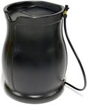 FCMP Outdoor 45-Gallon Catalina Rain Barrel – BPA-Free, Flat-Back Design with 3.5 Foot Garden Hose, Shut-Off Thumb Valve, and Fixed Lid (RB-CAT-BLK) Black