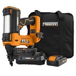 Freeman PE20V2118G2 20 Volt Cordless 2-in-1 18-Gauge Nailer/Stapler Kit with Lithium Ion Battery, Charger, Bag, and Fasteners (400 Count) – 1400 Shots per Charge