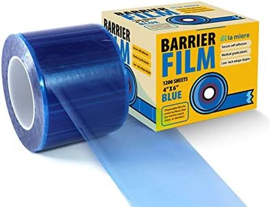 LA MIERE Blue Barrier Film, Barrier Film Tattoo 4" x 6" Barrier Tape, Dental Barrier Film Roll (1 Rolls, 1200 Sheets)