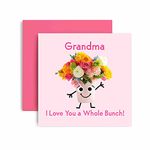 Huxters Birthday Cards for Women – I Love You a Bunch Grandma Happy Birthday Card for Birthday, Mother’s Day – Grandma Birthday Card with Lovely Green Envelope – Funny Birthday Card (Grandma)