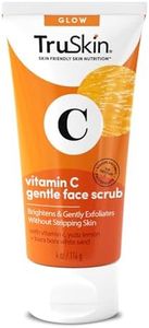 TruSkin Vitamin C Gentle Face Scrub - Brightening Daily Face Exfoliator for All Skin Types - Softens & Smooths Skin with Vitamin C, Yuzu Lemon, and Exfoliating Bora Bora White Sand - 4 Fl. Oz