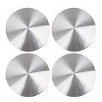 X AUTOHAUX 56.5mm Silver Tone Car Wheel Center Hub Caps Emblem Sticker 4pcs