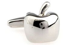 MRCUFF Apple Teacher Pair Cufflinks in a Presentation Gift Box & Polishing Cloth