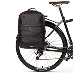 Two Wheel Gear - Pannier Backpack Convertible - 2-in-1 Bike Commuting and Travel Bag, Black Ripstop 30l, Large, Pannier Backpack