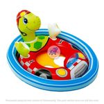 KidsZeeNie® Inflatable See Me Sit Turtle Animal Kiddie Water Baby Float for Kids Safe Anti-flip Diaper Style Swim Tube Rider | Swim Pool Floater Ring for Toddlers Age 1-3|Multicolor (Pack of 1)