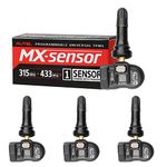 Autel TPMS Sensor MX-Sensor 315MHz+433MHz 2in1 TPS218 Tire Sensor Tire Pressure Monitoring System Sensor Program Universal Replace 98% of OE Sensor SAE Standard J1205/J120 (Rubber Valve Stem, 4pack)