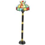 LIFKOME Miniature Dollhouse Floor Lamp 1:12 Scale Led Light Desk Lamp Battery Operated Dollhouse Lights Lantern for Fairy