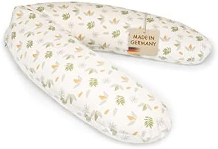 pic Bear Classic 190cm Stillkissen - hochwertiges Schwangerschaftskissen - anschmiegsames Lagerungskissen aus Baumwolle - schadstofffreies Seitenschläferkissen (100% Jersey Baumwolle, Blätter)