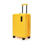 MOKOBARA The Transit Wave - Cabin Luggage | Small 54 Cm Yellow Polycarbonate 8 Wheel Spinner Trolley Hardsided Suitcase With Built In Tsa Lock Travel Suitcase (Summer)