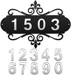 House Address Plaques Metal Address Sign Mailbox Number Personalized Address Signs for House Home Hotel Office Garden Decorative Wall Plaque (Delicate Style)