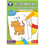 Orchard Toys First Words Sticker Colouring Book, Helps Practice First Words and Phonics, Educational Activity Book, For Kids Age 4-7