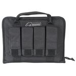 VOODOO TACTICAL 25-0017001000 Pistol Case With Mag Pouches, Black, One Size