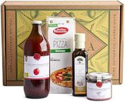 Bellina Organic Pizza Kit Gift Basket - Authentic Homemade Pizza Making Kit - Ideal for Beginners and Pizza Lovers, Italian Gift Basket Includes Organic Pizza Crust Mix and Sauce, Garlic EVOO & Sun-Dried Tomatoes