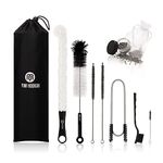 Yimi Hookah® Cleaning Kit | Flexible Drain Brush | V Shape Angled Brush | Test Tube Brushes and Micro Brush | Decanter Cleaning Beads | Flexible Bottle Scourer| Hookah Shisha Brush Set