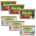 John West Wild Pacific Red Salmon 213g x3 With Pink Salmon 213g x3 (6 Pack Mixed Bundle)