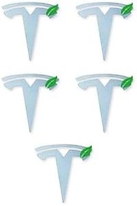 CoolKo Center Cap Wheel Rim Logo T Emblem Decals Stickers 5 Pieces Compatible with Tesla Model Y