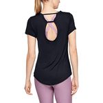 Under Armour UNDKU Women Armour Sport SS Short-sleeve Shirt - Black//Metallic Silver (001), SM