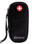 PracMedic Bags EpiPen Carry Case- Insulated & Roomy Epi Pens Carrying Case holds 2 Epipens or Auvi-Q, Inhaler, Antihistamine Meds for Immediate Access to Allergy Medications During Emergencies(Black)