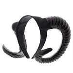 Zac's Alter Ego Evil Witch Ridged Devil Ram Goat Horn Headband - Halloween