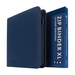 Vault X 12 XL Pocket Zip Binder, 624 Cards, Exo-Tec Material, 26 Side-Loading Pages (Blue)