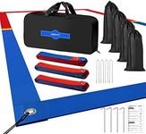 XXXYYY Professional Beach Volleyball Lines for Sand 2 inch, Better Visible, Upgraded Weather Resistance, Stainless Anchors & Sand Bags, Official Size 26.3' X 52.6' - Red and Blue