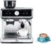 GarveeHome Espresso Machine, 20 Bar Professional Semi Automatic Espresso Maker with Grinder and Milk Frother Steam Wand, for Cappuccinos or Macchiatos