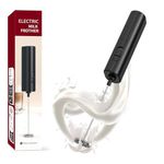 Milk Frother Handheld, Lamkrtlp Electric Milk Foamer with Stainless Steel Whisk, Mini Handheld Battery Powered Mixer for Matcha Coffee, Latte, Cappuccino, Hot Chocolate